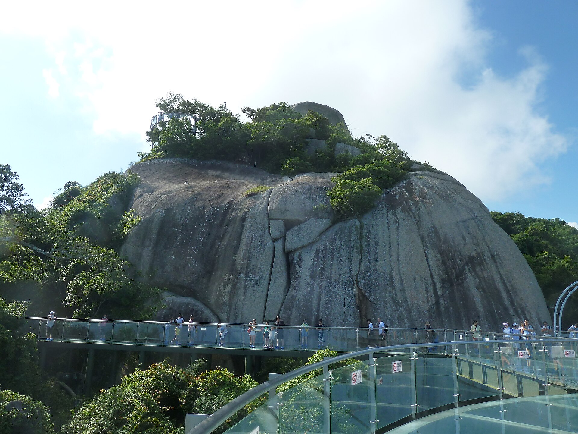 Forest trail through Yalong Bay Tropical Paradise Forest Park